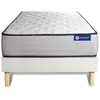 Image de Ensemble Matelas Latex Et Mémoire De Forme Actilatex Form 80x190 Cm 5zones De Confort + Sommier Kit Blanc
