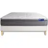 Image de Ensemble Matelas Mémoire De Forme Actimemo Zen 120x190 Maxi Épaisseur 7zones De Confort + Sommier Kit Blanc