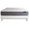 Image de Ensemble Matelas Sommier 120x190 cm - Sommier Blanc (en kit) - ActiMemo Zen