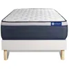 Image de Ensemble Matelas Sommier 120x190 cm - Sommier Blanc (en kit) - Actimemo Max
