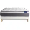 Image de Ensemble Matelas Actimemo Plus 120x190 Mémoire De Forme Maxi Épaisseur 7zones De Confort + Sommier Kit Blanc