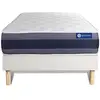 Image de Ensemble Matelas Mémoire De Forme Actimemo Morpho 80x190 Maxi Épaisseur 5zones De Confort + Sommier Kit Blanc