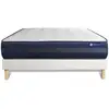 Image de Ensemble Matelas Actimemo Tech 120x200 Mémoire De Forme Maxi Épaisseur 5zones De Confort + Sommier Kit Blanc