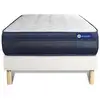 Image de Ensemble Matelas Actimemo Tech 80x200 Mémoire De Forme Maxi Épaisseur 5zones De Confort + Sommier Kit Blanc