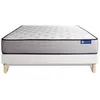 Image de Ensemble Matelas Mémoire De Forme Actimemo Form 120x190 Cm 5zones De Confort + Sommier Kit Blanc