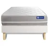Image de Ensemble Matelas Sommier 120x190 cm - Sommier Blanc (en kit) - Actimemo Touch