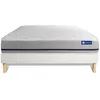 Image de Ensemble Matelas 120x190 Actimemo Soft 3zones De Confort + Sommier Kit Blanc