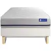Image de Ensemble Matelas 80x200 Actimemo Soft 3zones De Confort + Sommier Kit Blanc
