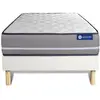 Image de Ensemble Matelas À Mémoire Actimemo Pur 80x190cm 3zones De Confort + Sommier Kit Blanc