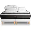 Image de Matelas + sommier 160x200 + couette + 2 oreillers Confort 5?
