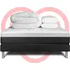 Image de Pack Prêt À Dormir 160x200 Cm Ressorts Ensachés Et Mémoire De Forme Sommier Noir