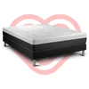 Image de Ensemble Matelas 180x200 Cm Ressorts Ensachés Et Mémoire De Forme Sommier Noir