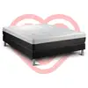Image de Ensemble Matelas 160x200 Cm Ressorts Ensachés Et Mémoire De Forme Sommier Noir