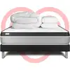 Image de Pack Prêt À Dormir 180x200 Cm Mousse Polyuréthane À Mémoire De Forme Sommier Noir