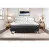 Image de Pack lit complet 160x200 cm - Matelas + Sommier Noir (en kit) + 2 oreillers + Couette - Vital Soft Noir