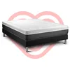 Image de Ensemble Matelas 200x200 Cm Mousse Polyuréthane À Mémoire De Forme Sommier Noir