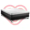Image de Ensemble Matelas 140x190 Cm Mousse Polyuréthane À Mémoire De Forme Sommier Noir