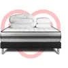 Image de Pack Prêt À Dormir 140x190 Cm Ressorts Ensachés Et Mémoire De Forme Sommier Noir