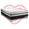 Image de Ensemble Matelas 200x200 Cm Ressorts Ensachés Et Mémoire De Forme Sommier Noir