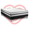 Image de Ensemble Matelas 140x190 Cm Ressorts Ensachés Et Mémoire De Forme Sommier Noir