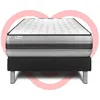 Image de Ensemble Matelas 90x200 Cm Ressorts Ensachés Et Mémoire De Forme Sommier Noir