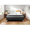 Image de Pack lit complet - Matelas 140x200 cm + Sommier tapissier à lattes (en kit) + 2 oreillers + Couette - Vital Power Zen Noir