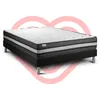 Image de Ensemble Matelas 180x200 Cm Mousse Polyuréthane À Mémoire De Forme Sommier Noir