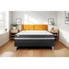 Image de Ensemble Matelas Sommier 180x200 cm - Sommier Noir (en kit) - Vital Power Zen Noir