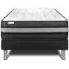 Image de Ensemble Matelas Sommier 90x200 cm - Sommier Noir (en kit) - Vital Power Zen Noir