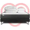 Image de Pack Prêt À Dormir 180x200 Cm Mousse Polyuréthane À Mémoire De Forme Sommier Noir