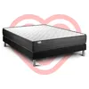 Image de Ensemble Matelas 140x190 Cm Mousse Polyuréthane À Mémoire De Forme Sommier Noir