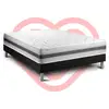 Image de Ensemble Matelas 200x200 Cm Ressorts Ensachés Et Mémoire De Forme Sommier Noir