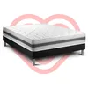 Image de Ensemble Matelas 140x190 Cm Ressorts Ensachés Et Mémoire De Forme Sommier Noir