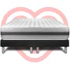 Image de Ensemble Matelas 200x200 Cm Ressorts Ensachés Et Mémoire De Forme Sommier Noir