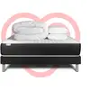 Image de Pack Prêt À Dormir 140x190 Cm Ressorts Ensachés Sommier Noir