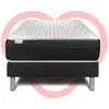 Image de Ensemble Matelas 90x190 Cm Ressorts Ensachés Sommier Noir