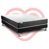 Image de Ensemble Matelas 140x200 Cm Ressorts Ensachés Sommier Noir