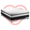Image de Ensemble Matelas 140x190 Cm Mousse Polyuréthane À Mémoire De Forme Sommier Noir