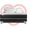 Image de Pack Prêt À Dormir 180x200 Cm Mousse Polyuréthane À Mémoire De Forme Sommier Noir