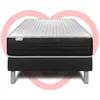 Image de Ensemble Matelas 90x190 Cm Mousse Polyuréthane À Mémoire De Forme Sommier Noir