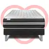 Image de Ensemble Matelas 90x200 Cm Ressorts Ensachés Et Mémoire De Forme Sommier Noir