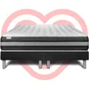 Image de Ensemble Matelas 180x200 Cm Ressorts Ensachés Et Mémoire De Forme Sommier Noir