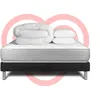 Image de Pack Prêt À Dormir 140x190 Cm Mousse Polyuréthane À Mémoire De Forme Sommier Noir