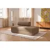 Image de Canapé droit convertible et modulable 2 places - tissu tweed - marron Canapé modulable & convertible