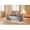 Image de Canapé droit convertible 3 places - tissu tweed - gris Canapé modulable & convertible