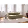 Image de Canapé droit convertible 3 places - tissu tweed - vert Canapé modulable & convertible