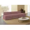 Image de Canapé droit convertible 5 places - velours côtelé xl - rose Canapé modulable & convertible