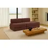 Image de Canapé droit convertible 3 places - velours côtelé xl - terracotta Canapé modulable & convertible