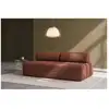 Image de Canapé droit convertible 3 places - velours côtelé xl - terracotta Canapé modulable & convertible