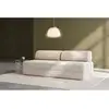 Image de Canapé droit convertible 3 places - velours côtelé xl - blanc Canapé modulable & convertible